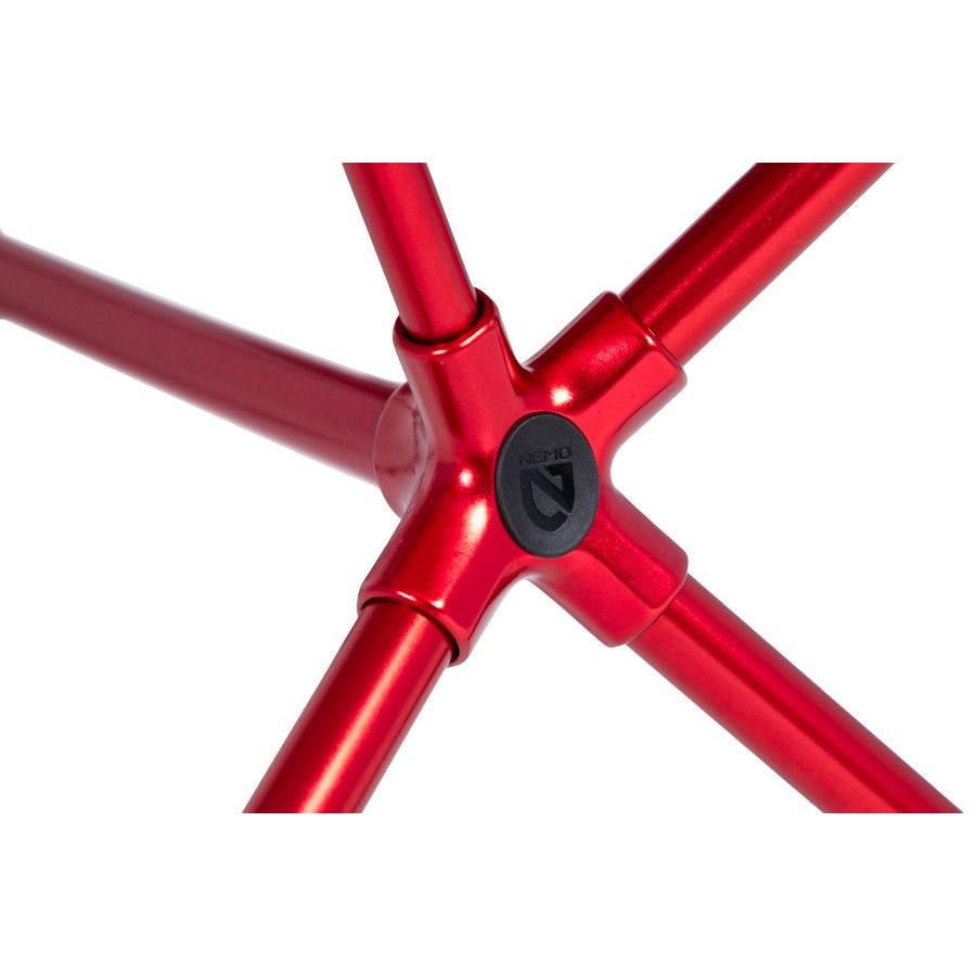 Nemo Moonlite Reclining Camp Chair, sedia da campeggio, rosso