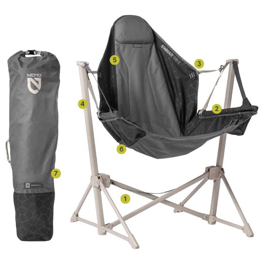 Nemo Stargaze Evo-X, sedia da campeggio, verde scuro