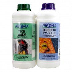 Nikwax confezione doppia, Tech Wash + TX-Direct, 2x1000 ml