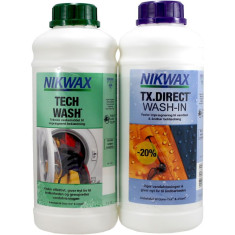 Nikwax Paquete doble, Tech Wash + TX-Direct, 2x1000 ml