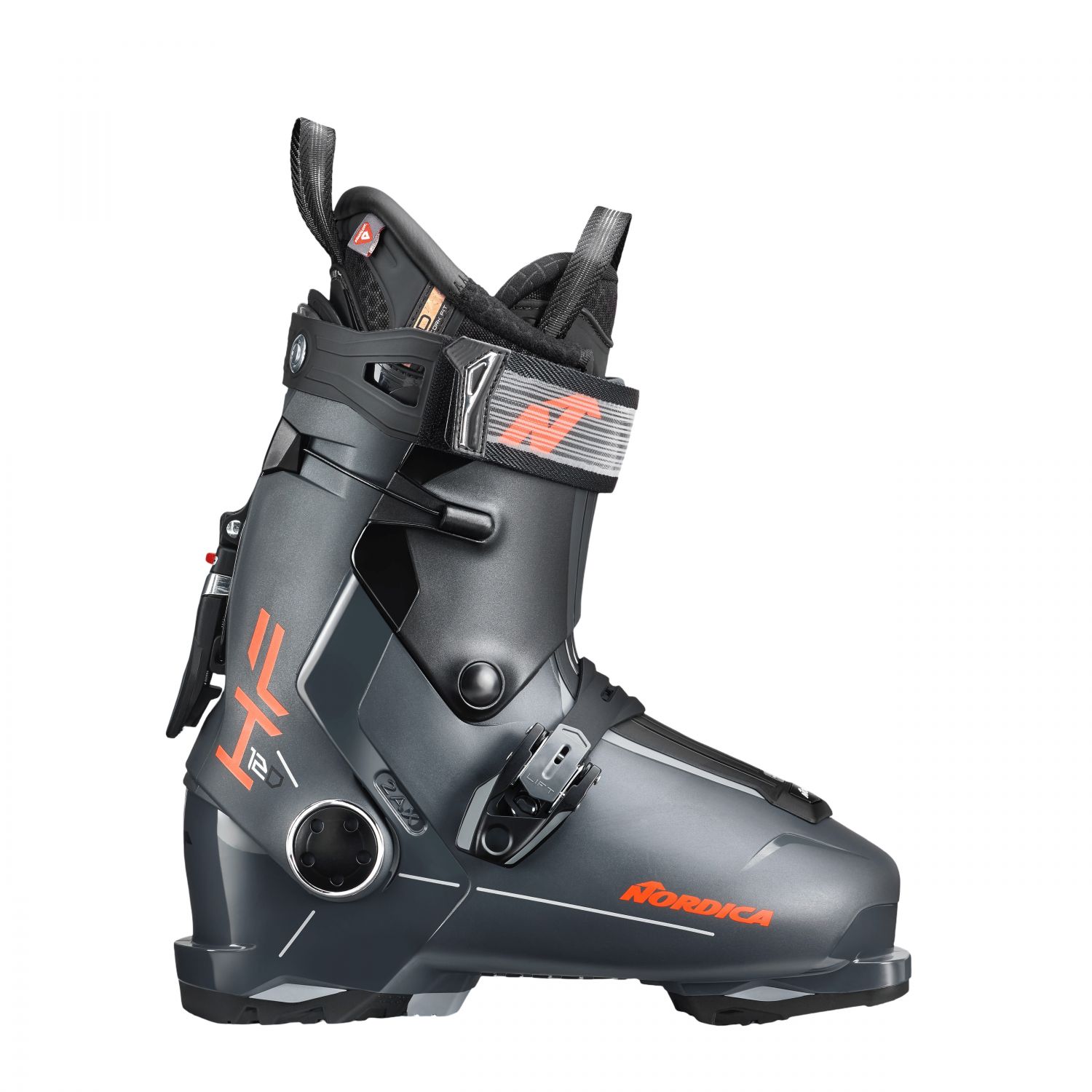Nordica HF 120, botas de esqui, masculino, cinza/preto