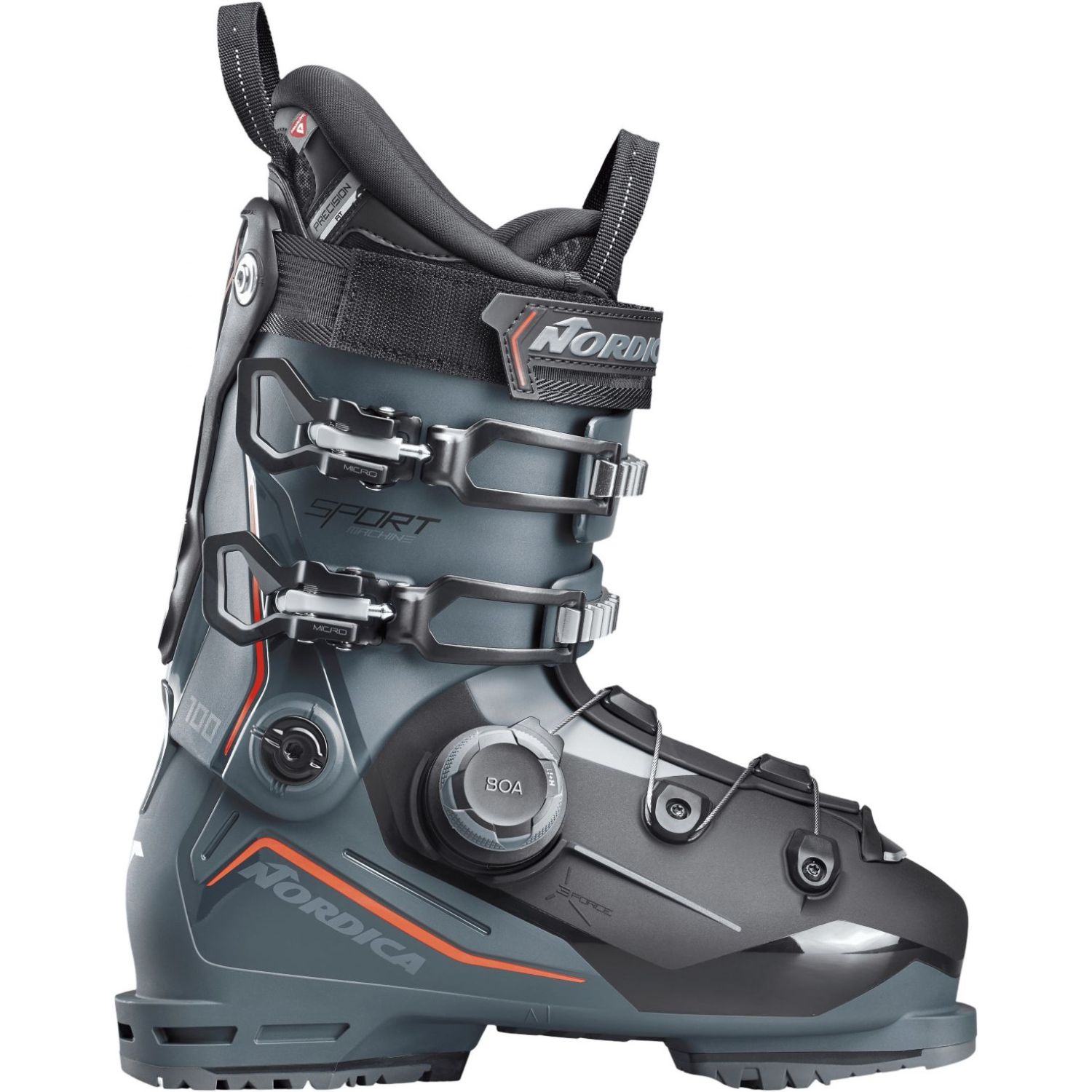 Nordica Sportmachine 3 100 BOA, Skistøvler, Herre, Green/Black/Red