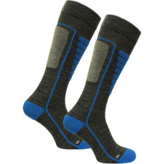 Norfolk Courchevel, chaussettes de ski, gris/bleu