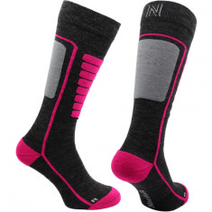 Norfolk Courchevel, skisokken, grijs/pink