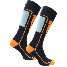 Norfolk Courchevel, skistrømper, navy/orange