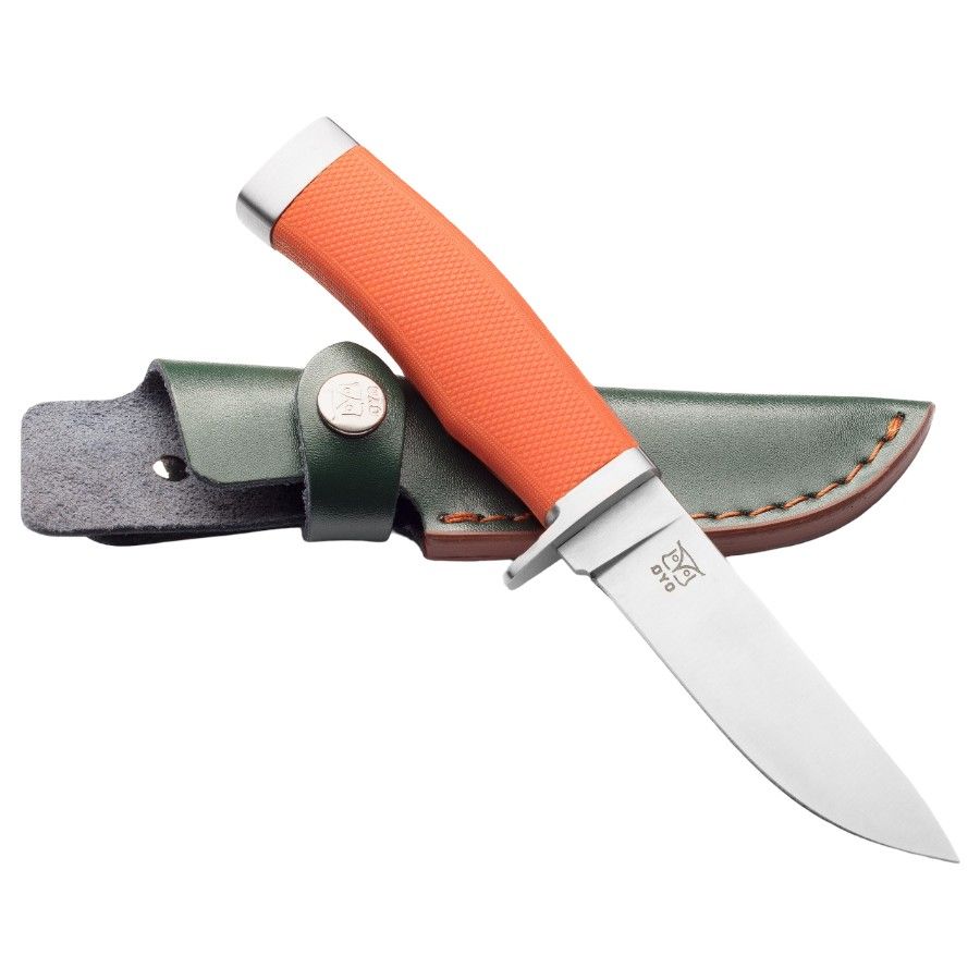 Nôž Oyo Finnskogen W/ Leather Sheath, nôž, oranžový