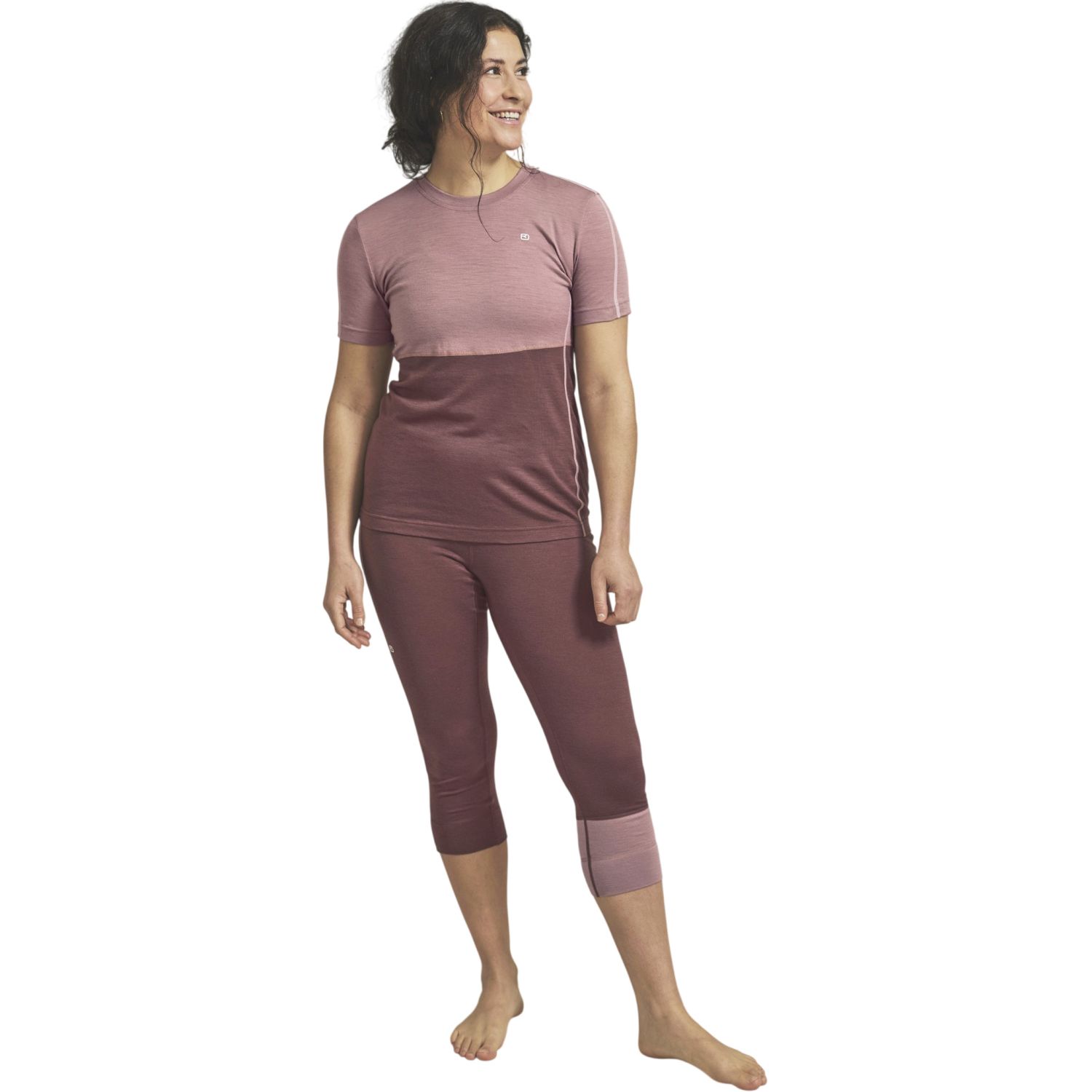 Ortovox 185 Rock'n'Wool Short Sleeve, Dam, Rosa