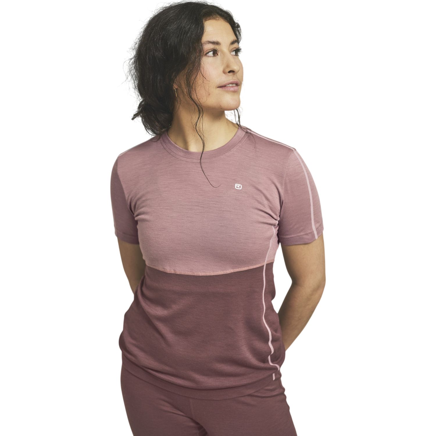 Ortovox 185 Rock'n'Wool Short Sleeve, dame, lyserød