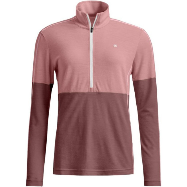 Ortovox 185 Rock'n'Wool Zip Neck, Damen, rosa