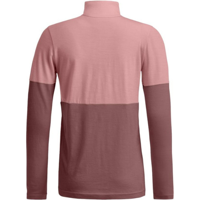 Ortovox 185 Rock'n'Wool Zip Neck, dames, roze