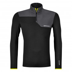 Ortovox Fleece Light Zip Neck, férfi, fekete