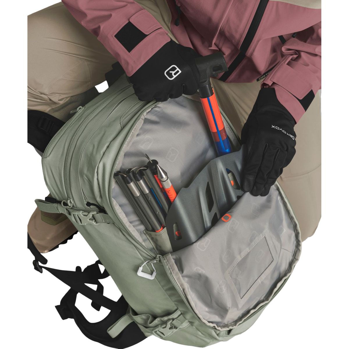 Ortovox Haute Route 30L S, skirygsæk, grøn