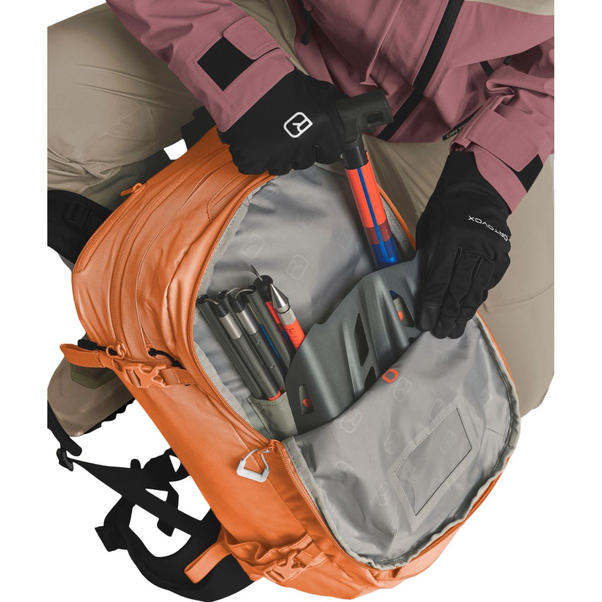 Ortovox Haute Route 30L S, zaino da sci, arancione