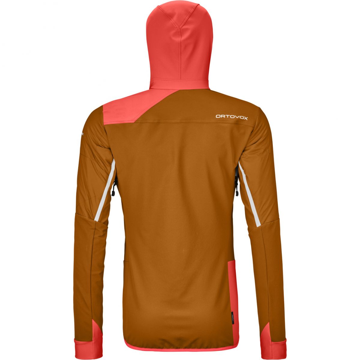 Ortovox Swisswool Col Becchei Hybrid, dámská softshellová bunda, oranžová