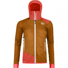 Ortovox Swisswool Col Becchei Hybrid, softshell jakke, dame, orange