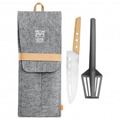 Oyo Duo Hiking BBQ Set, zestaw do grillowania, szary
