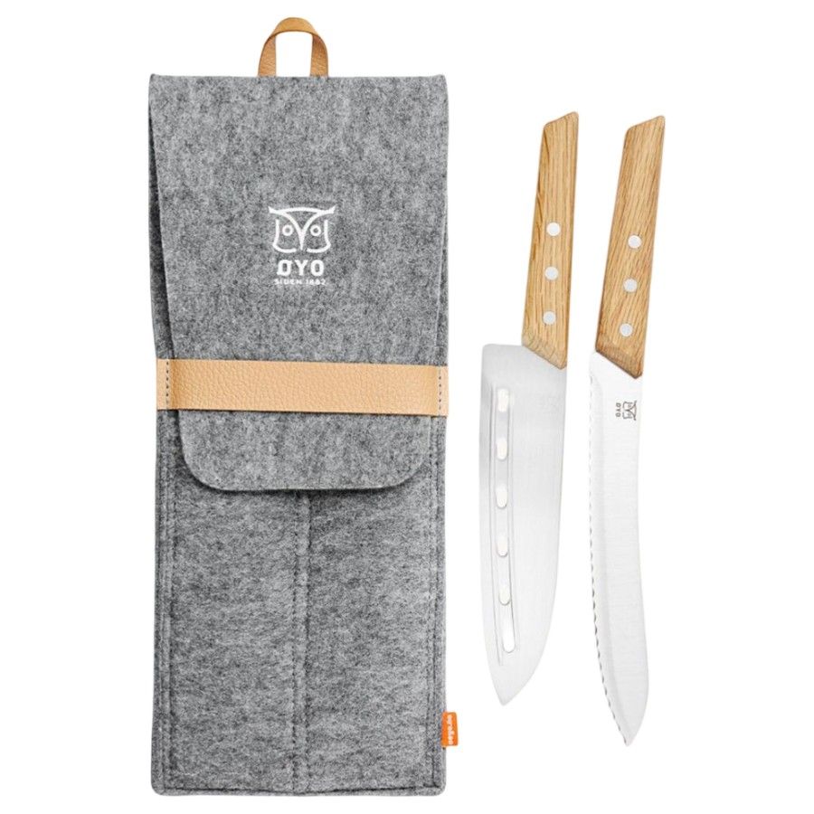 Oyo Duo Hiking Knife Set, veitsisetti, harmaa
