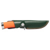 Oyo Finnskogen Cuchillo con Funda de Cuero, cuchillo, naranja