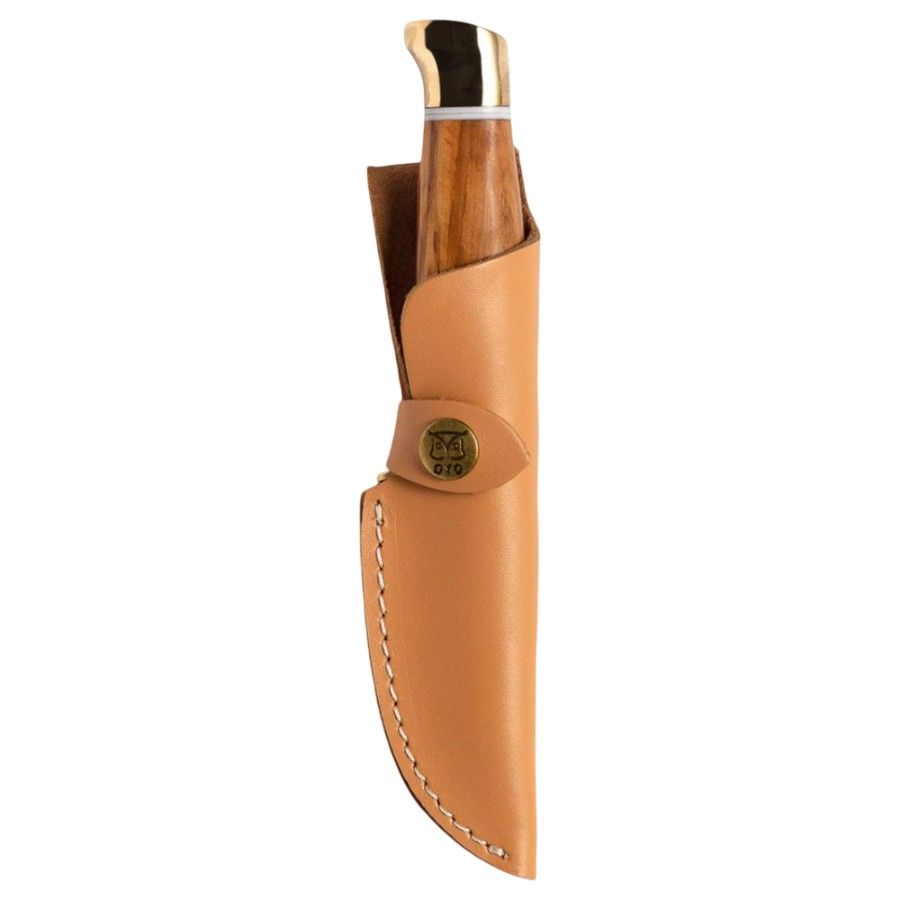 Oyo Jotunheimen Knife W/ Leather Sheath, outdoorový nôž, béžová farba