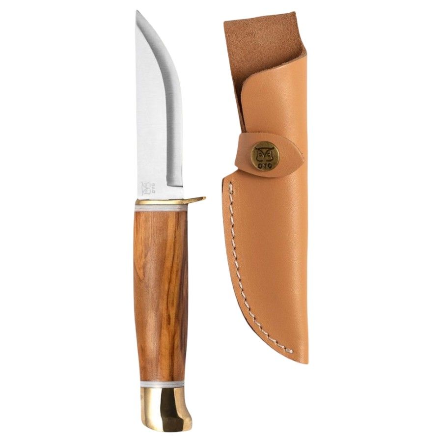 Oyo Jotunheimen Knife W/ Leather Sheath, outdoorový nôž, béžová farba