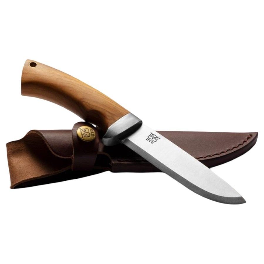 Oyo Rondane Junior Knife W/ Läderhölster, utomhuskniv, brun