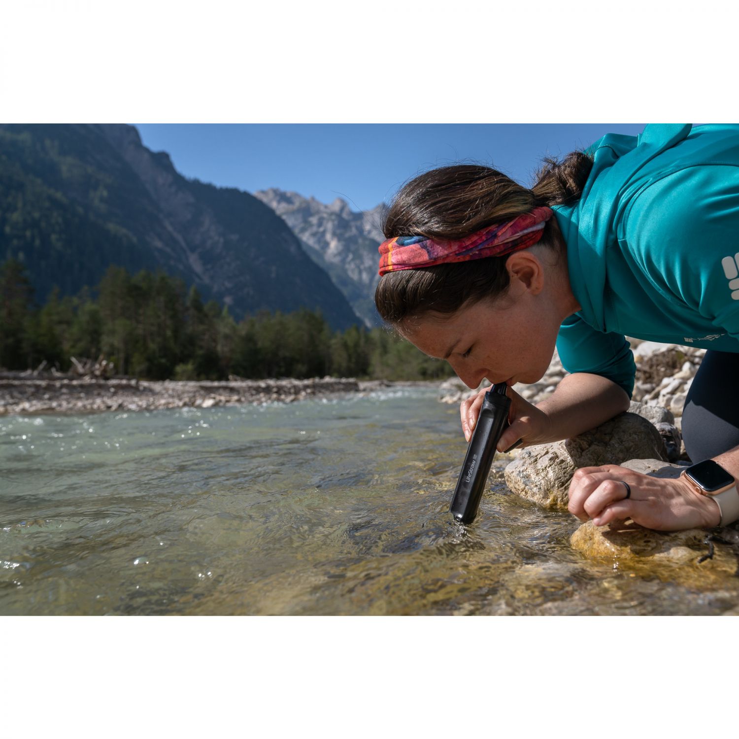 Palhinha LifeStraw Série Peak, cinzento escuro