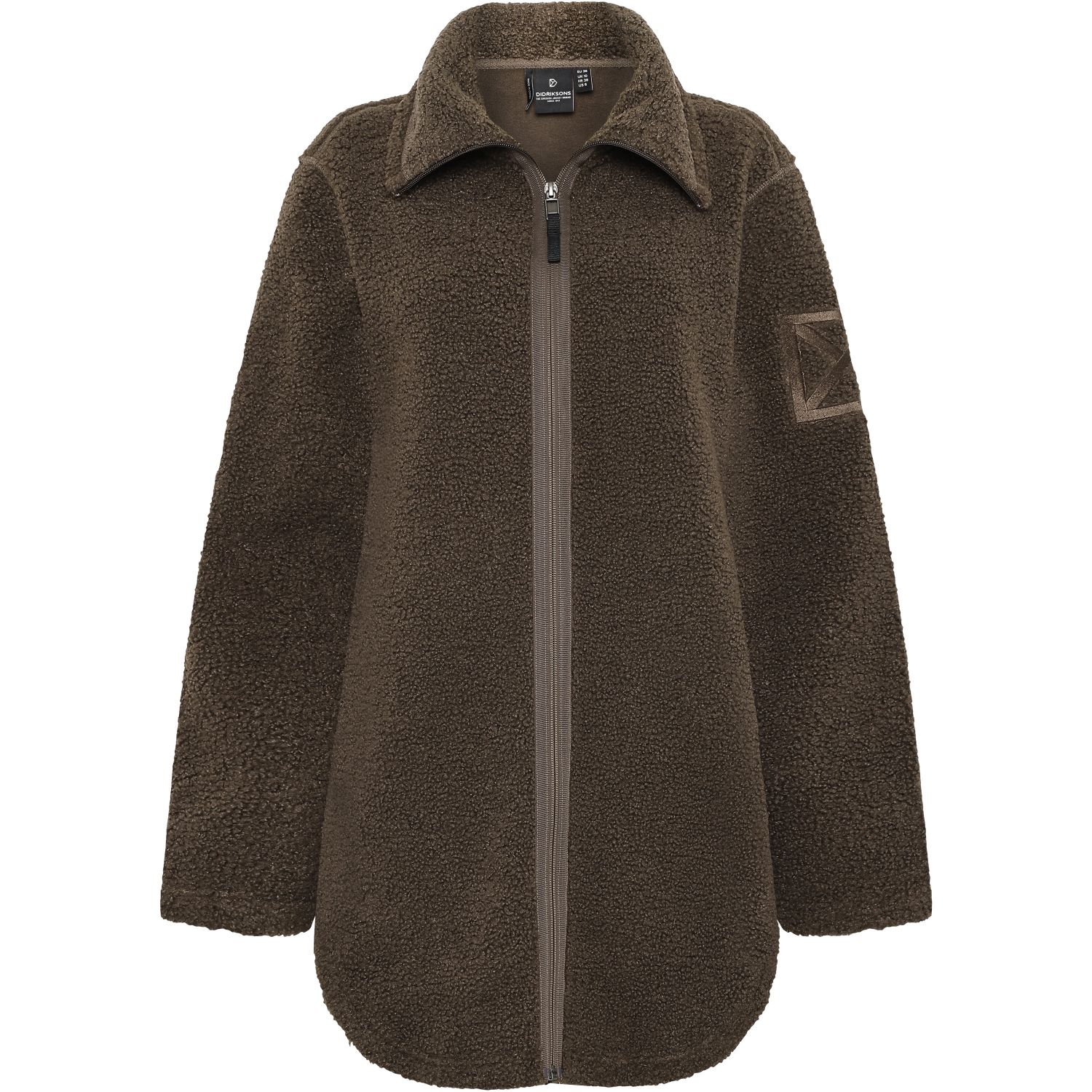 Palton fleece Didriksons Umi, pentru femei, maro închis