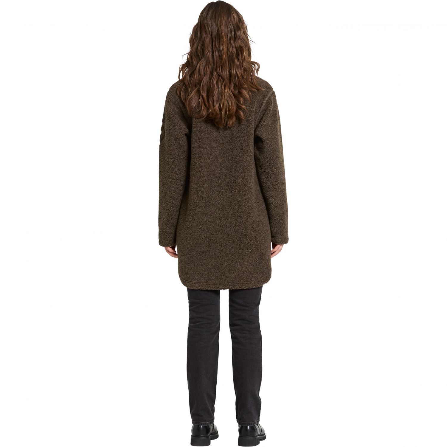 Palton fleece Didriksons Umi, pentru femei, maro închis