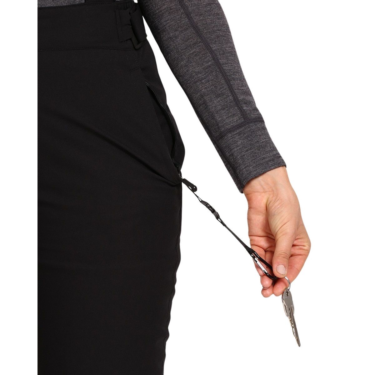 Pantaloni da sci Kilpi Elare da donna, nero