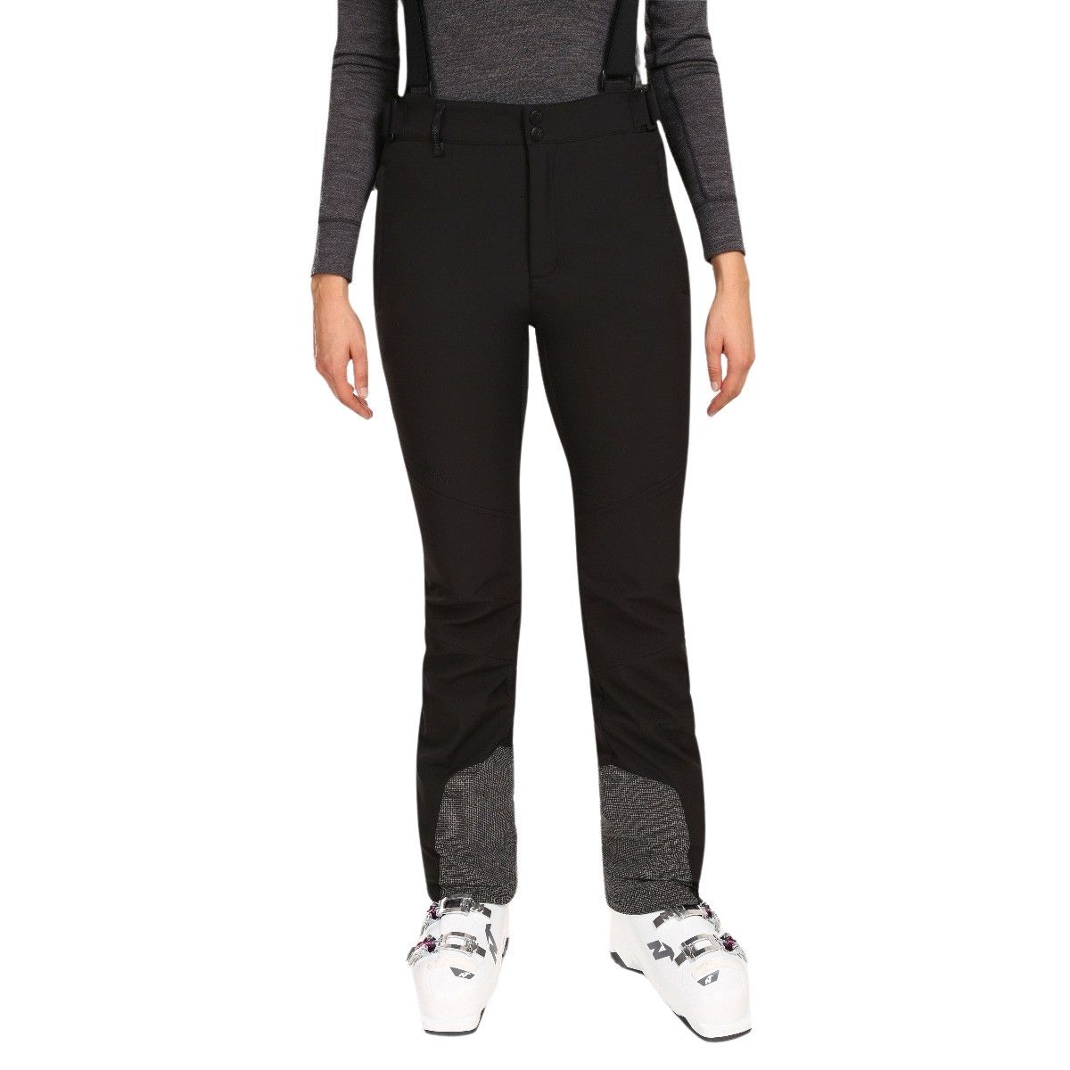Pantaloni da sci Kilpi Rhea, taglie forti, donna, nero