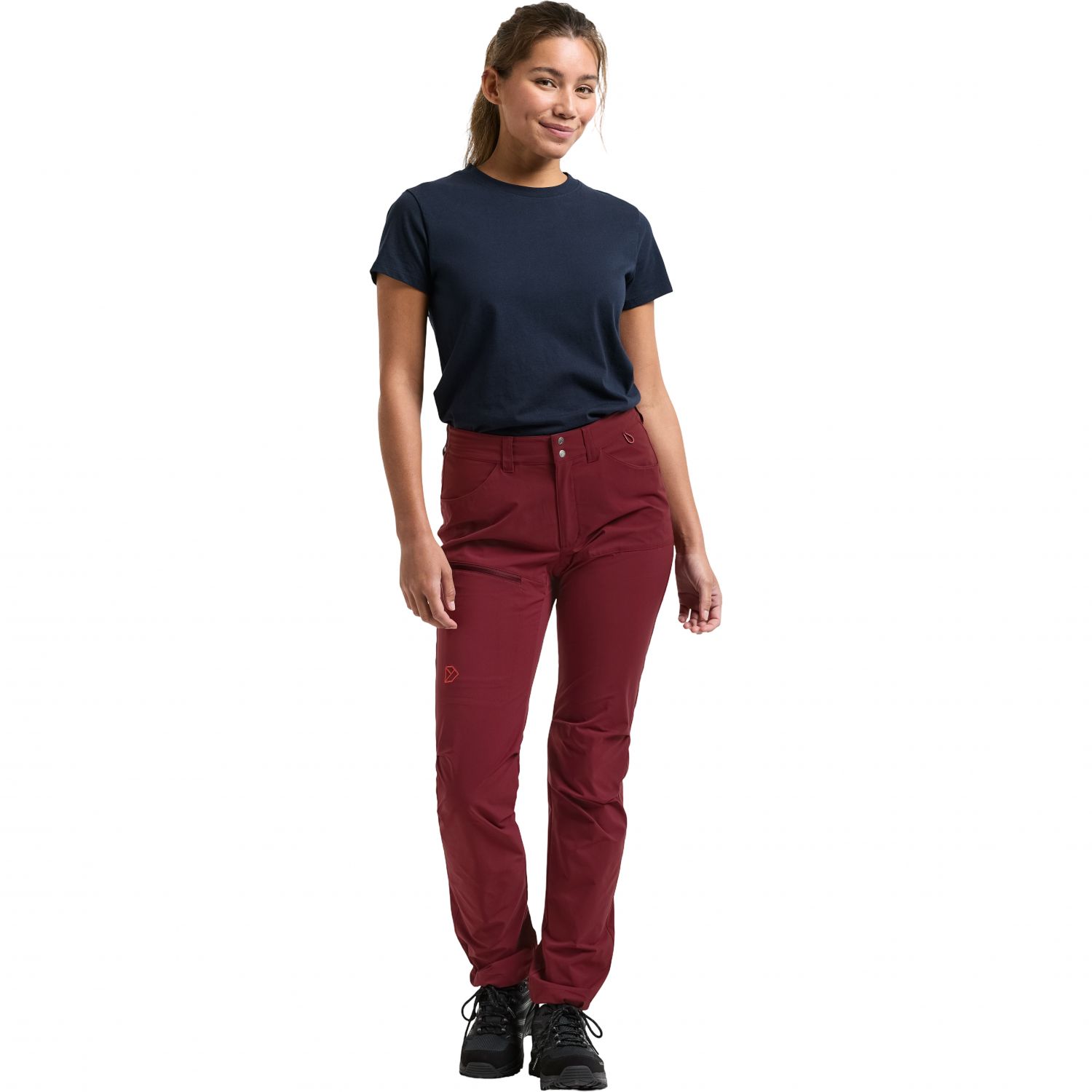 Pantaloni de exterior Didriksons Juna, pentru femei, roșu anemone