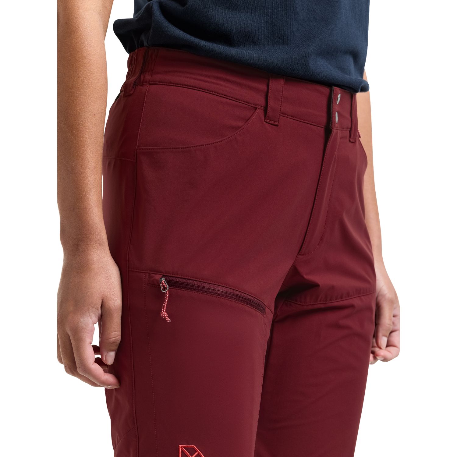 Pantaloni de exterior Didriksons Juna, pentru femei, roșu anemone