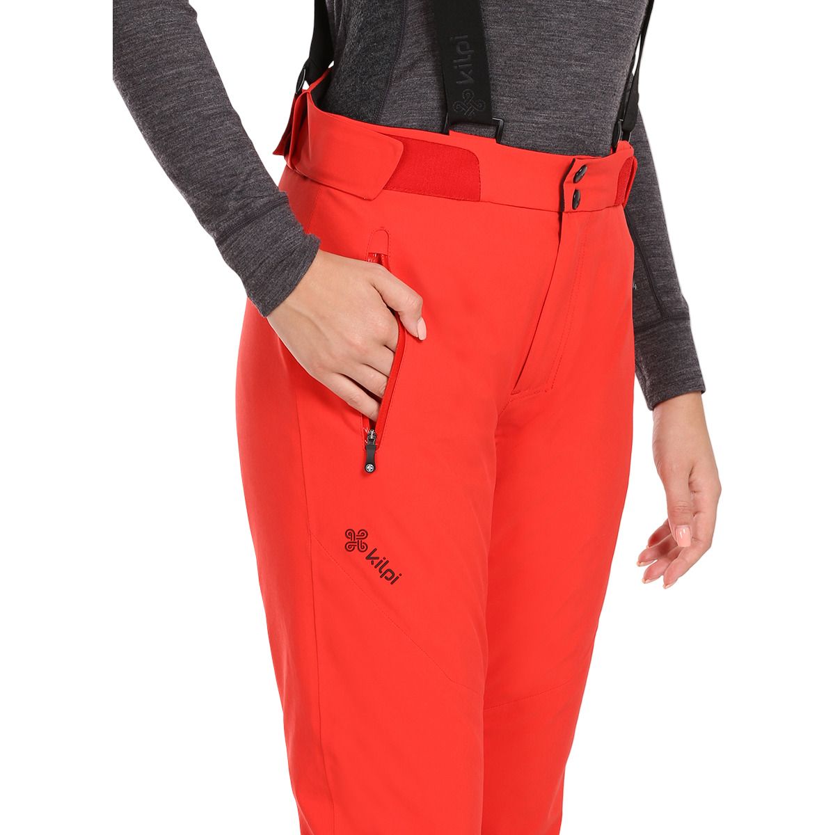 Pantaloni de schi pentru femei Kilpi Ravel, roșii