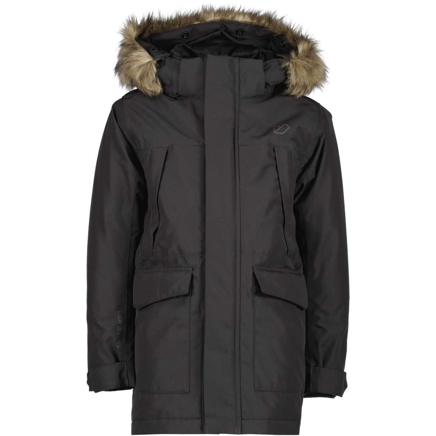 Parka Didriksons Oxid, junior, nero