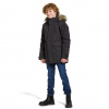 Parka Didriksons Oxid, junior, nero
