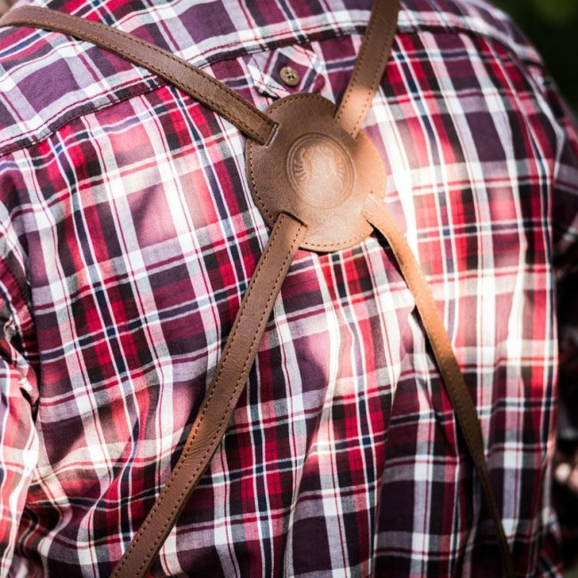 Petromax Apron in buffalo leather with cross strap, brown