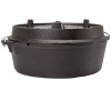 Petromax Dutch Oven FT1, plochý, liatinový hrniec, čierny