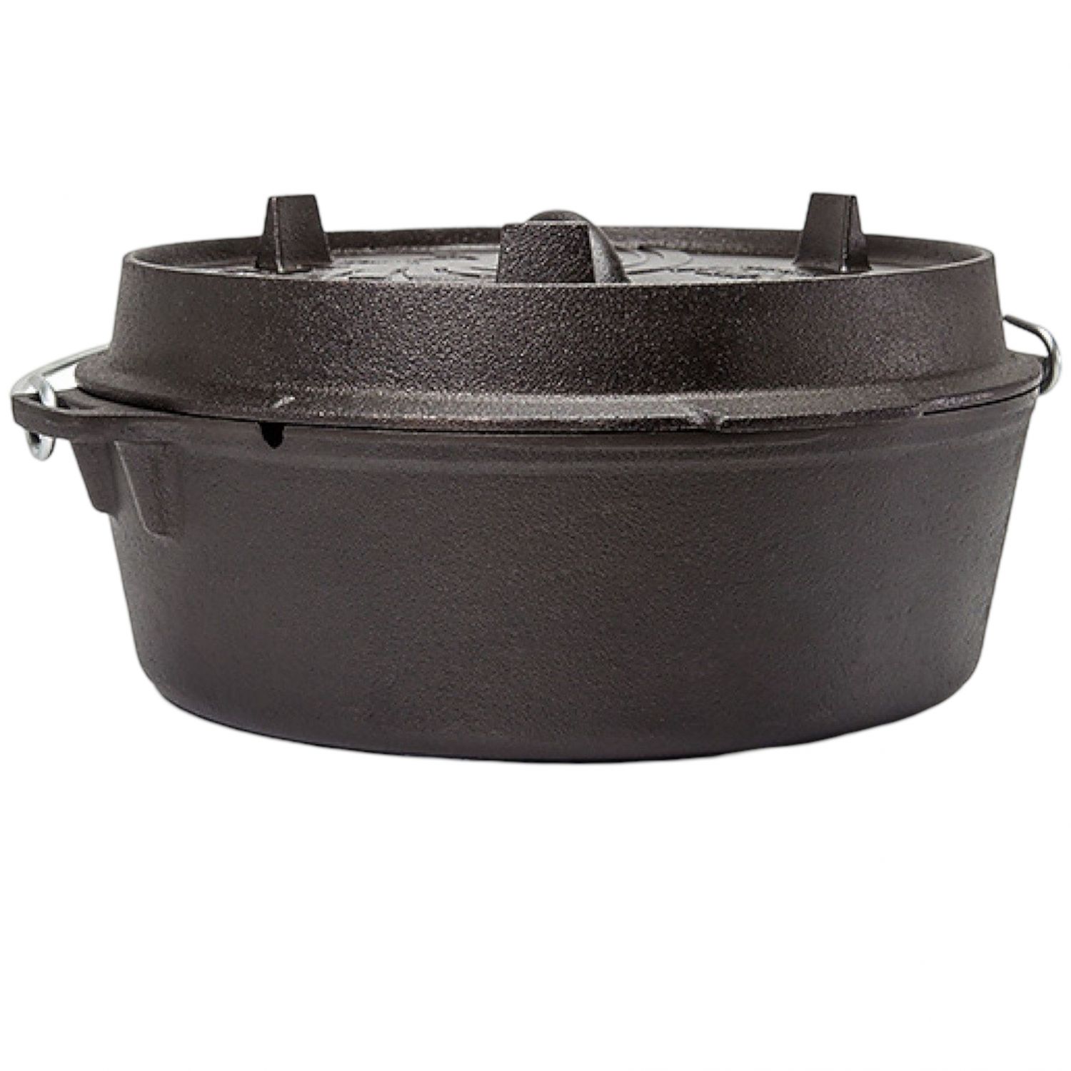 Petromax Dutch Oven FT12, plochý, liatinový hrniec, čierny