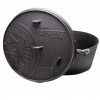Petromax Dutch Oven FT18, plat, Oală din fontă, negru