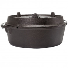 Petromax Dutch Oven FT6, flat, Støbejernsgryde, sort