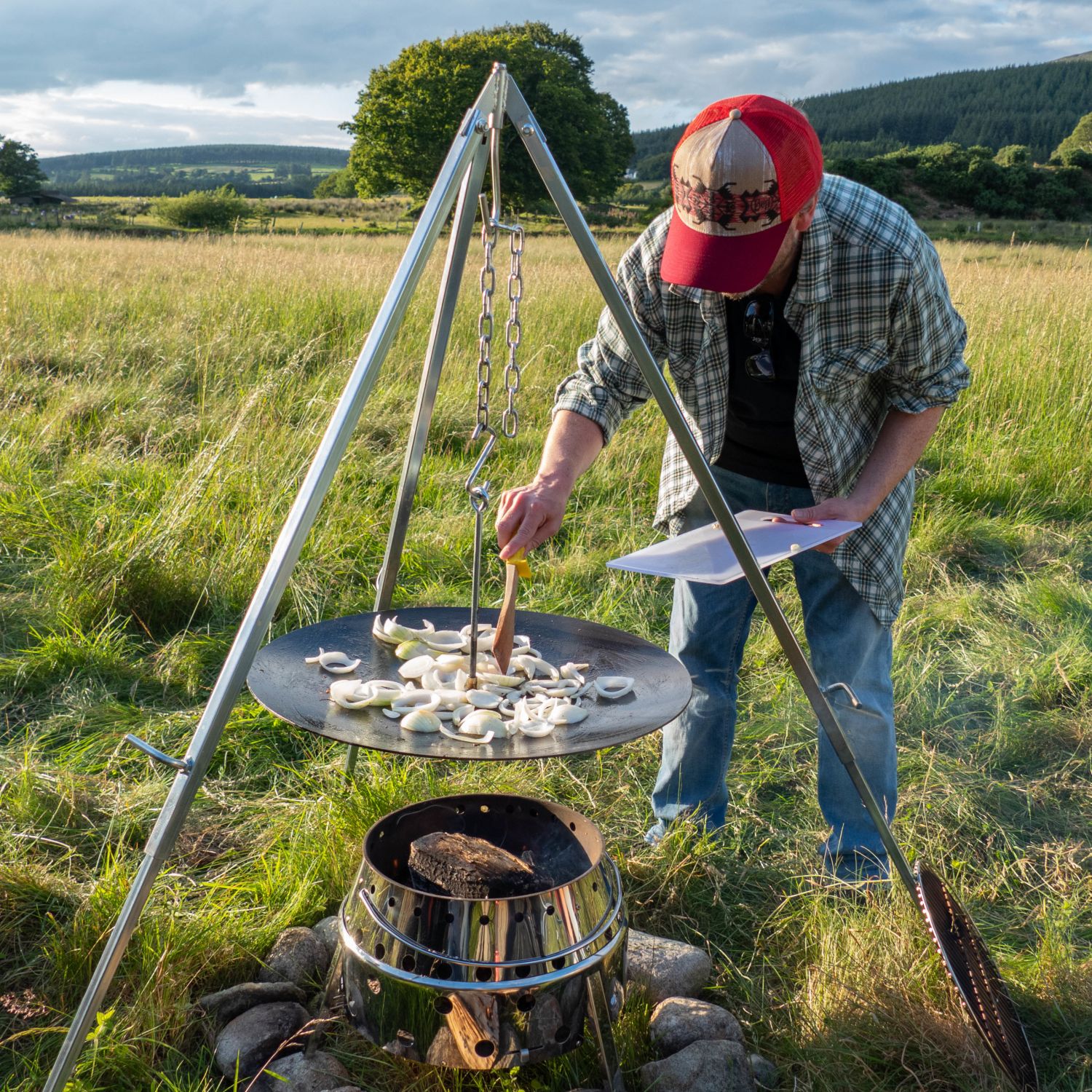 Petromax Hanging grill tray for tripod, plateau de gril suspendu