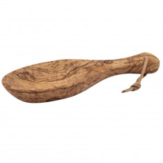 Petromax taça plana 23 cm madeira de oliveira, colher