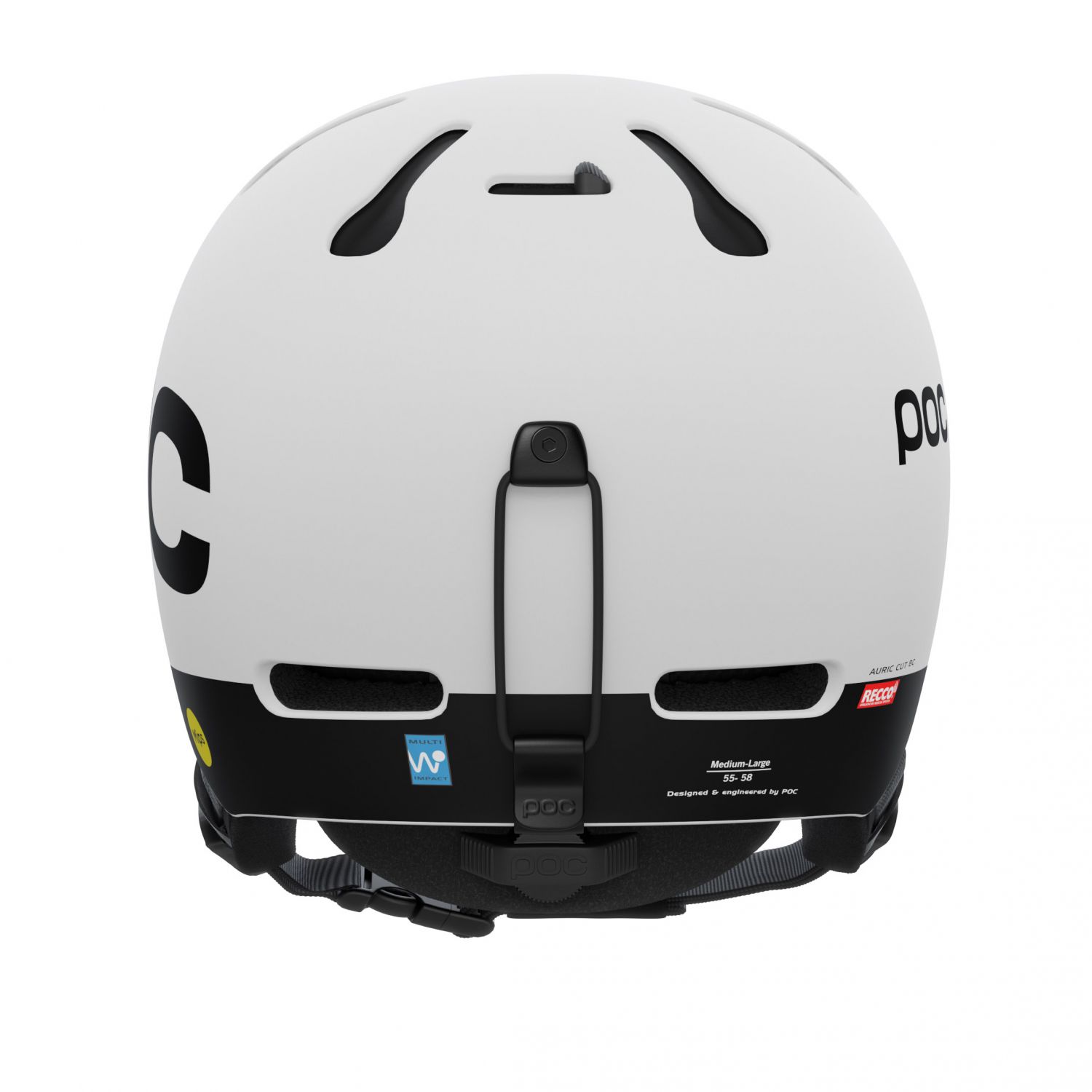 POC Auric Cut BC MIPS, casco da sci, hydrogen white matt