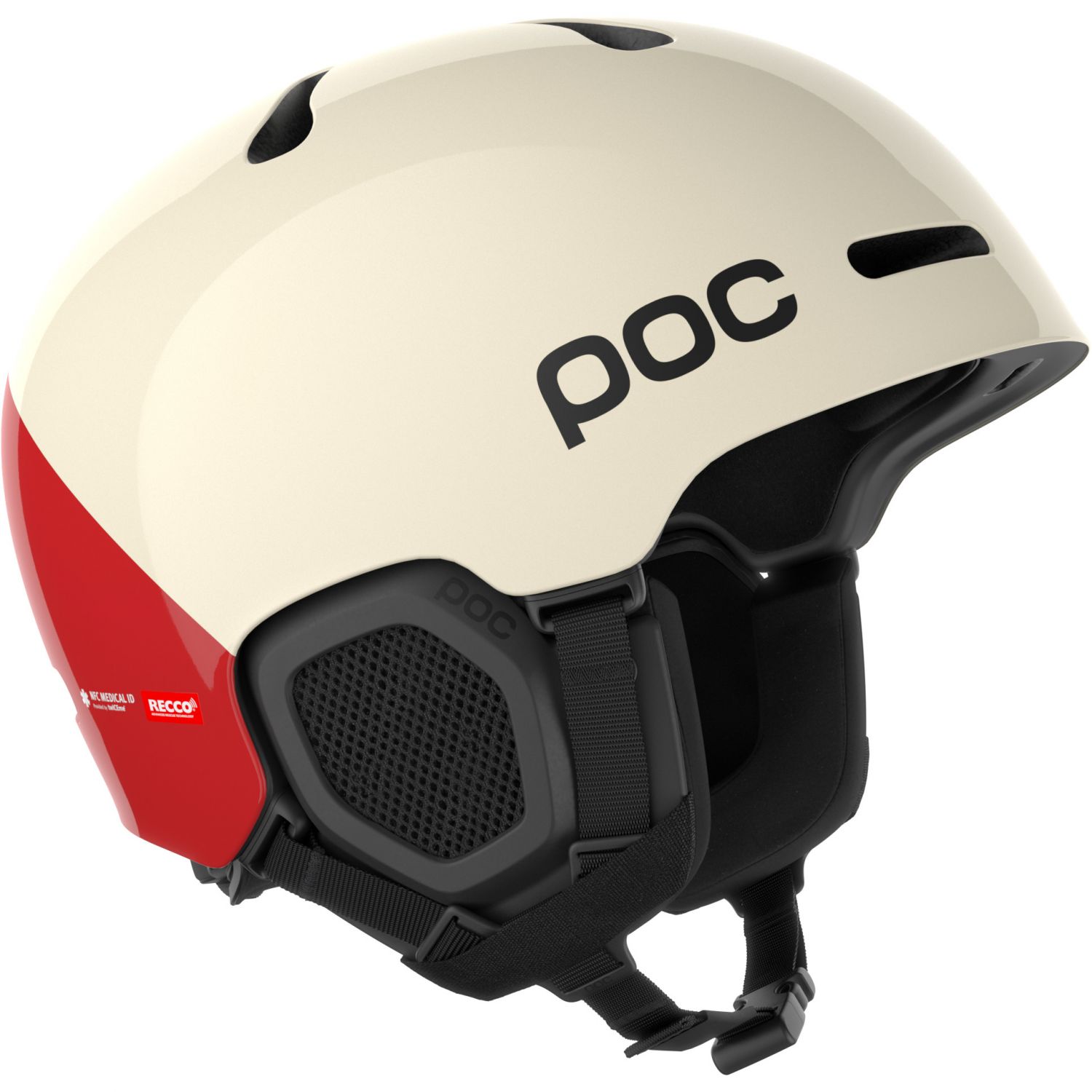 POC Fornix BC, casque de ski, rouge/blanc