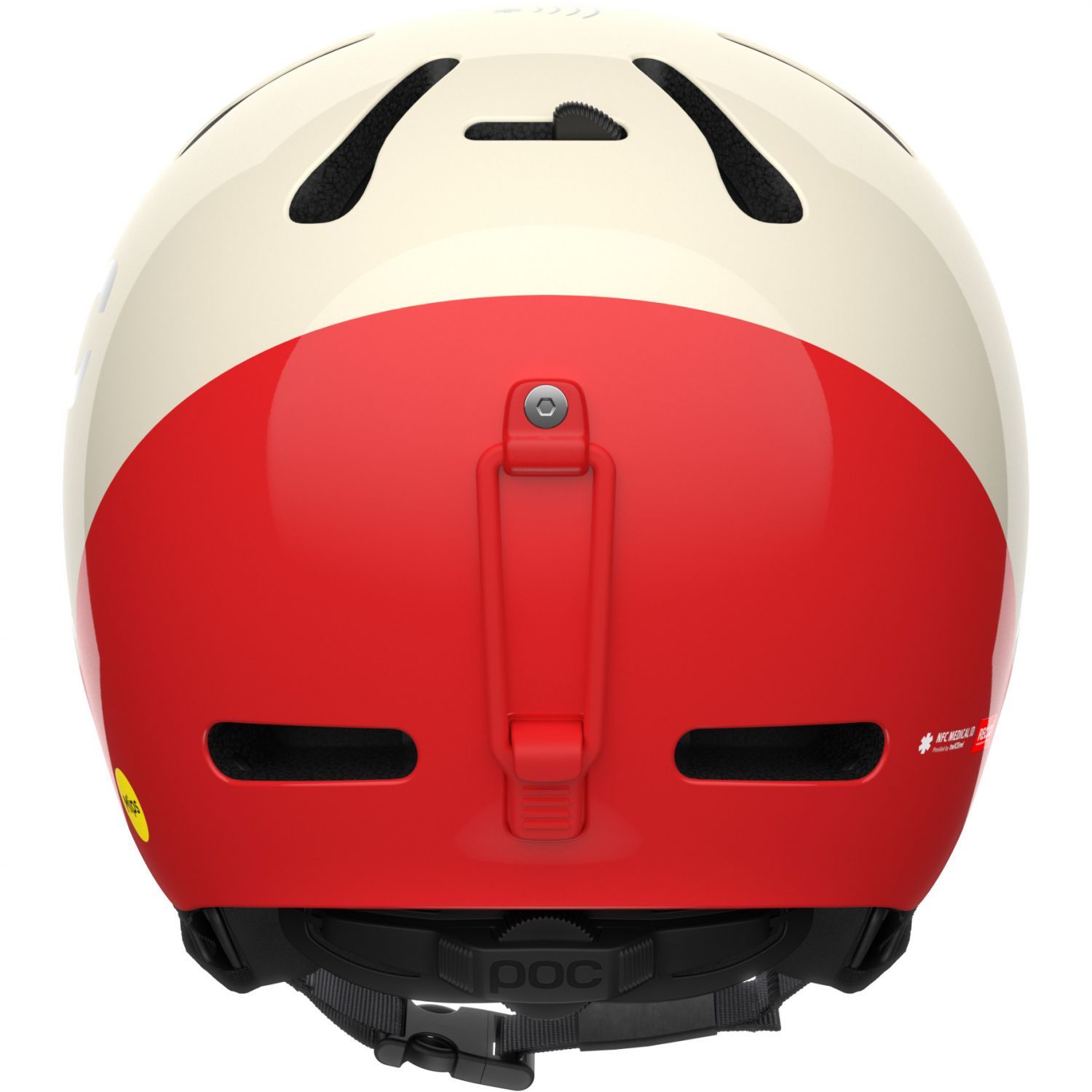 POC Fornix BC, casque de ski, rouge/blanc