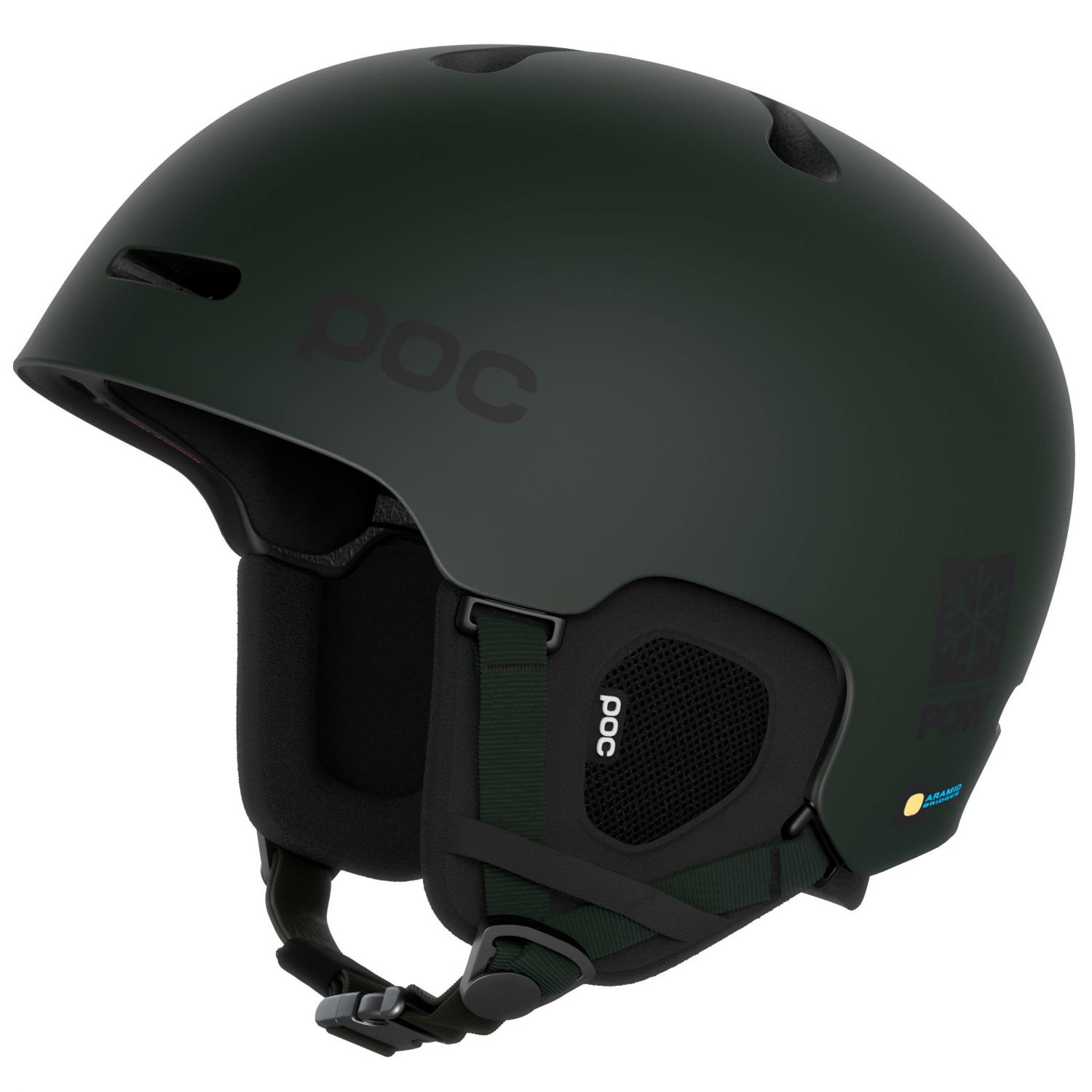 POC Fornix Mips Pow JJ, casco da sci, verde opaco