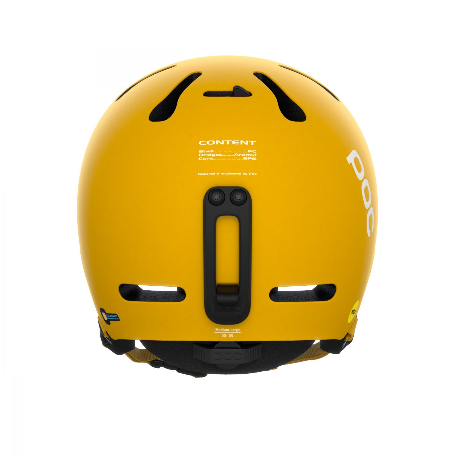 POC Fornix MIPS, ski helmet, sulphite yellow matt