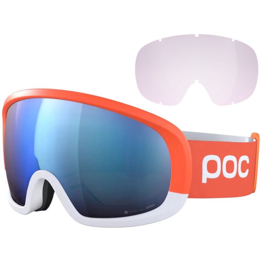 POC Fovea Mid Clarity Comp+, hiihtolasit, flourescent oranssi/hydrogen white/spektris blue