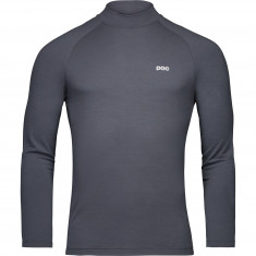 POC Layer Merino Mock Neck Jersey, camisola interior de esqui, homem, cinzento escuro