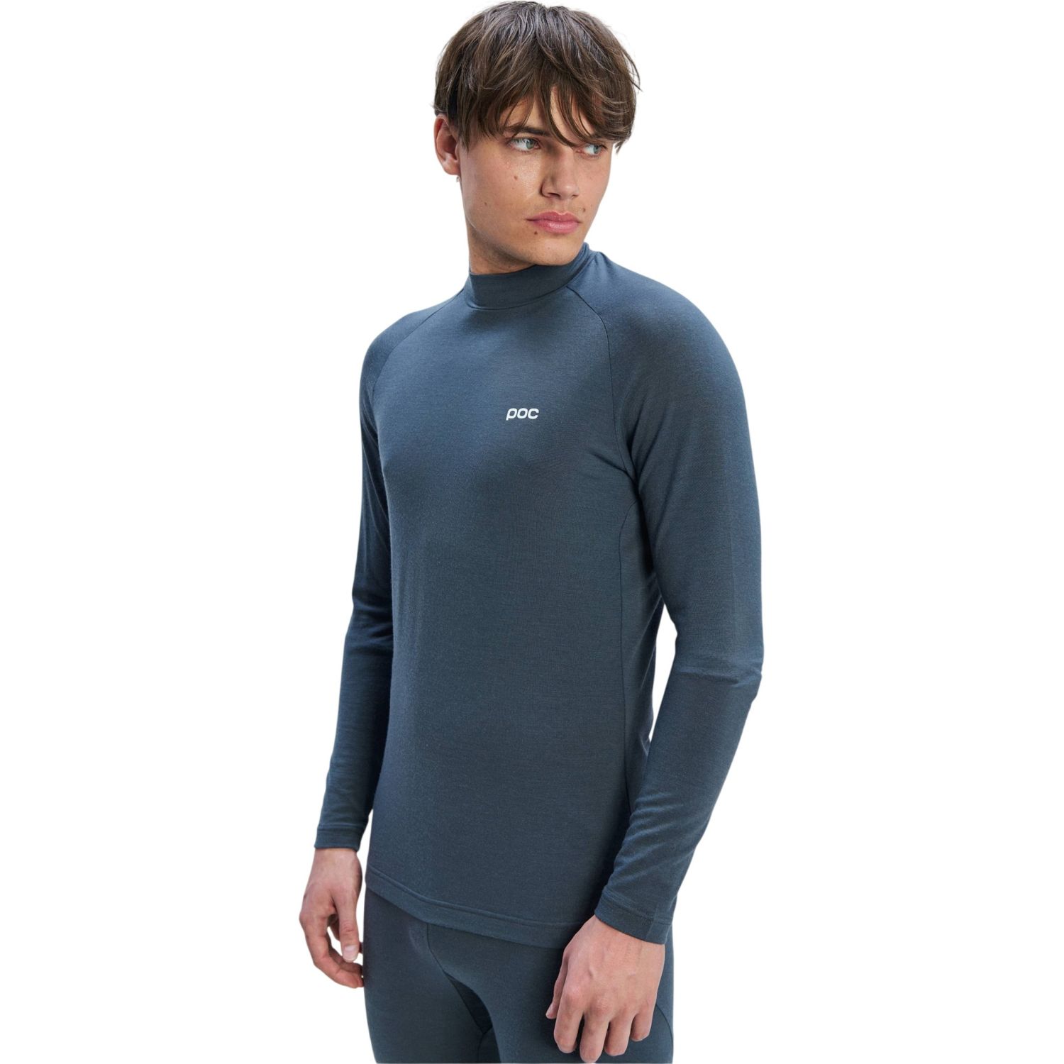 POC Layer Merino Mock Neck Jersey, men, sylvanite grey